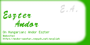 eszter andor business card